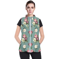 Victorian Floral Women s Puffer Vest by fructosebat