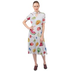 Fruit! Keyhole Neckline Chiffon Dress by fructosebat