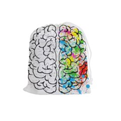 Brain-mind-psychology-idea-drawing Drawstring Pouch (large) by Jancukart