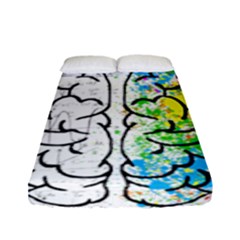 Brain-mind-psychology-idea-drawing Fitted Sheet (full/ Double Size) by Jancukart