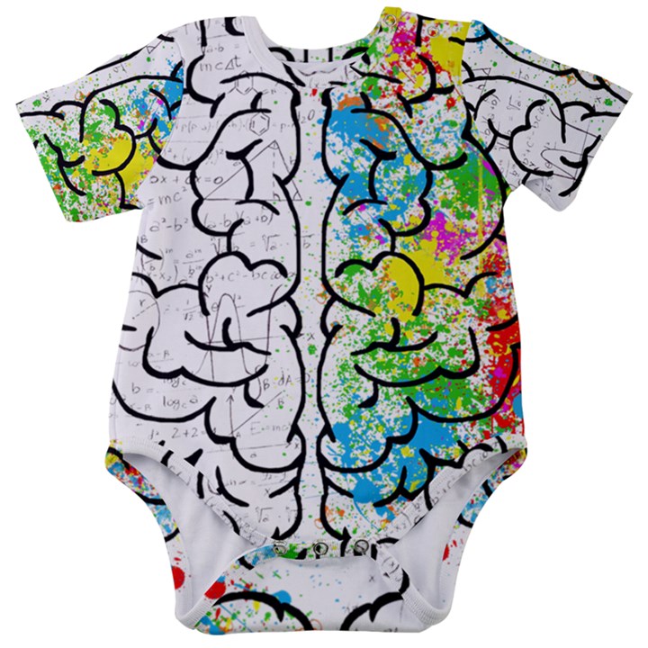 Brain-mind-psychology-idea-drawing Baby Short Sleeve Bodysuit