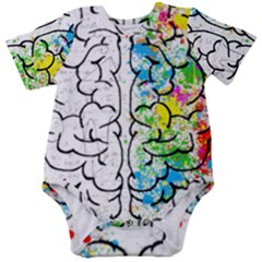 Brain-mind-psychology-idea-drawing Baby Short Sleeve Bodysuit by Jancukart