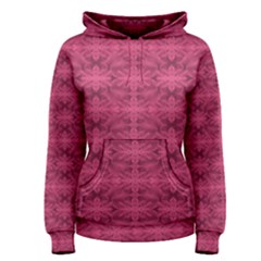 Elegant Pink Floral Geometric Pattern Women s Pullover Hoodie by dflcprintsclothing