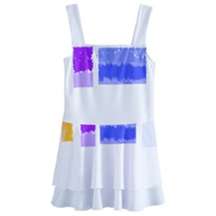 Abstract T- Shirt Blockage T- Shirt Kids  Layered Skirt Swimsuit by maxcute