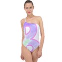 Abstract T- Shirt Cool Abstract Pattern Design 2 Classic One Shoulder Swimsuit View1