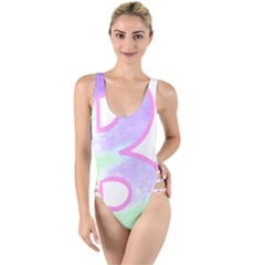 Abstract T- Shirt Cool Abstract Pattern Design 2 High Leg Strappy Swimsuit by maxcute