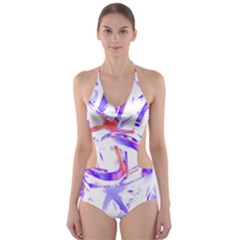 Abstract T- Shirt Entangled In Chaos T- Shirt Cut-out One Piece Swimsuit by maxcute