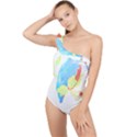 Bird Lover T- Shirtbird T- Shirt (9) Frilly One Shoulder Swimsuit View1