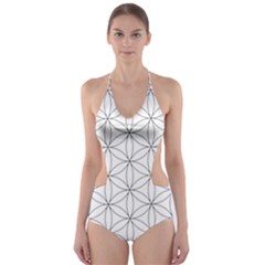 Black And White Pattern T- Shirt Black And White Pattern 2 Cut-out One Piece Swimsuit by maxcute