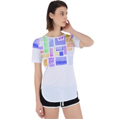 Blocks T- Shirt Blockage Abstract Art 2 T- Shirt Perpetual Short Sleeve T-shirt by maxcute