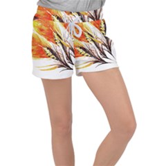 Boho Fire Feather Pattern T- Shirt Boho Fire Feather Pattern T- Shirt Velour Lounge Shorts by maxcute