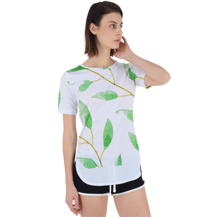 Boho Leaf Pattern T- Shirt Boho Leaf Pattern8 Perpetual Short Sleeve T-Shirt