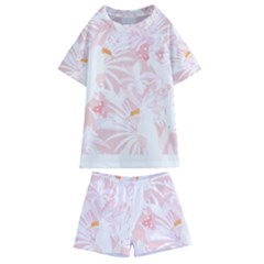 Botanical T- Shirt Botanical Birds Tropical T- Shirt Kids  Swim Tee And Shorts Set by maxcute