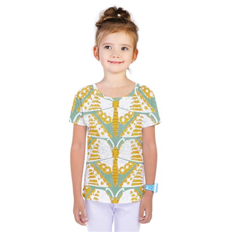 Butterflies T- Shirt Butterflies Pattern T- Shirt Kids  One Piece Tee by maxcute