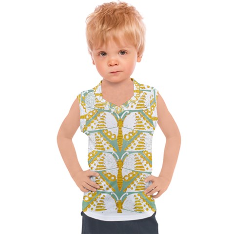 Butterflies T- Shirt Butterflies Pattern T- Shirt Kids  Sport Tank Top by maxcute