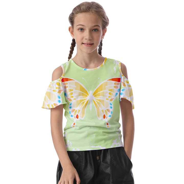 Butterfly Art T- Shirtbutterfly T- Shirt (1) Kids  Butterfly Cutout Tee