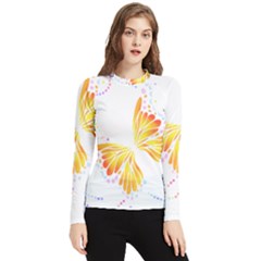 Butterfly Art T- Shirtbutterfly T- Shirt (5) Women s Long Sleeve Rash Guard by maxcute