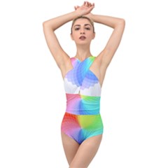 Color Wheel T- Shirt Color Wheel T- Shirt Cross Front Low Back Swimsuit by maxcute