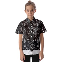 Cool Design Art T- Shirt Black And White Damascus Abstract Pattern T- Shirt Kids  Short Sleeve Shirt by maxcute