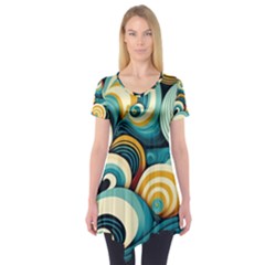 Waves Short Sleeve Tunic  by fructosebat