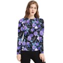 Dark Floral Women s Long Sleeve Rash Guard View1