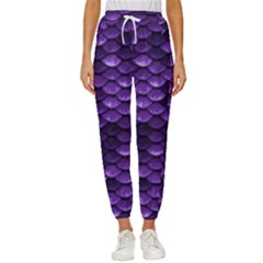 Purple Scales! Cropped Drawstring Pants by fructosebat