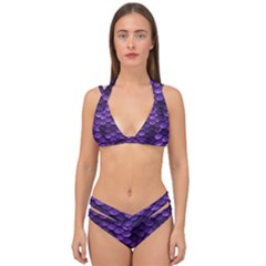 Purple Scales! Double Strap Halter Bikini Set by fructosebat