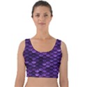 Purple Scales! Velvet Crop Top View1