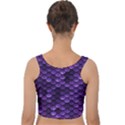 Purple Scales! Velvet Crop Top View2