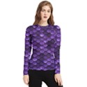 Purple Scales! Women s Long Sleeve Rash Guard View1