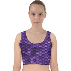 Purple Scales! Velvet Racer Back Crop Top by fructosebat