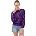 Purple Scales! Banded Bottom Chiffon Top View1