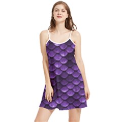 Purple Scales! Summer Frill Dress by fructosebat