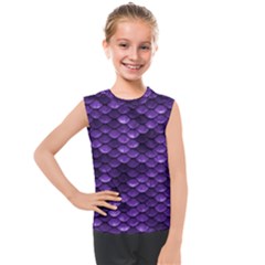 Purple Scales! Kids  Mesh Tank Top by fructosebat