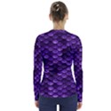 Purple Scales! V-Neck Long Sleeve Top View2