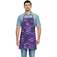 Purple Scales! Kitchen Apron by fructosebat