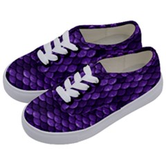 Purple Scales! Kids  Classic Low Top Sneakers by fructosebat