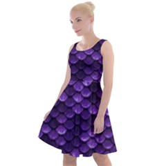 Purple Scales! Knee Length Skater Dress by fructosebat