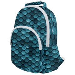 Teal Scales! Rounded Multi Pocket Backpack by fructosebat