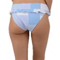 Geometric T- Shirt Blue Composition T- Shirt Frill Bikini Bottom View2