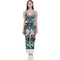 Hawaii T- Shirt Hawaii Branch Trend T- Shirt V-neck Spaghetti Strap Tie Front Jumpsuit by maxcute