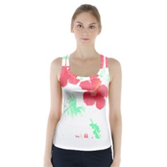 Hawaii T- Shirt Hawaii Flower Fashion T- Shirt Racer Back Sports Top by maxcute