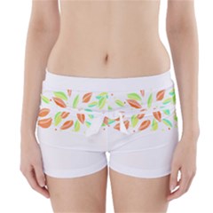 Leaves Design T- Shirtleaves T- Shirt (1) Boyleg Bikini Wrap Bottoms by maxcute