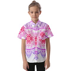 Mandala Design T- Shirttime Travel T- Shirt Kids  Short Sleeve Shirt by maxcute