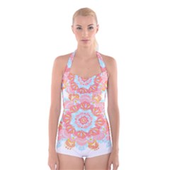 Mandala T- Shirt Euphoria T- Shirt Boyleg Halter Swimsuit  by maxcute