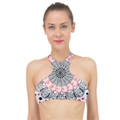 Mandala T- Shirt Sprinkled Mandala T- Shirt High Neck Bikini Top by maxcute