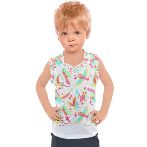 Owl T- Shirt Owl Pattern T- Shirt Kids  Sport Tank Top by maxcute