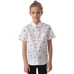 Pattern T- Shirt Círculos Coloridos T- Shirt Kids  Short Sleeve Shirt by maxcute