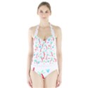 Pattern T- Shirtthe Watercolor Jungle Pattern 2 T- Shirt Halter Swimsuit View1