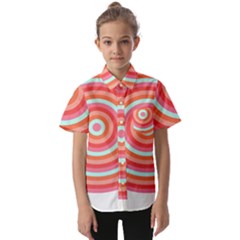 Pop Art T- Shirt Pop Mod Circles #3 T- Shirt Kids  Short Sleeve Shirt by maxcute